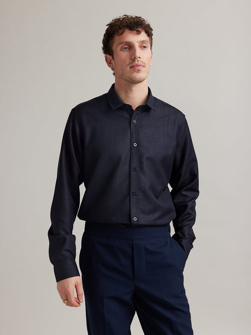 Arne merino denim shirt
